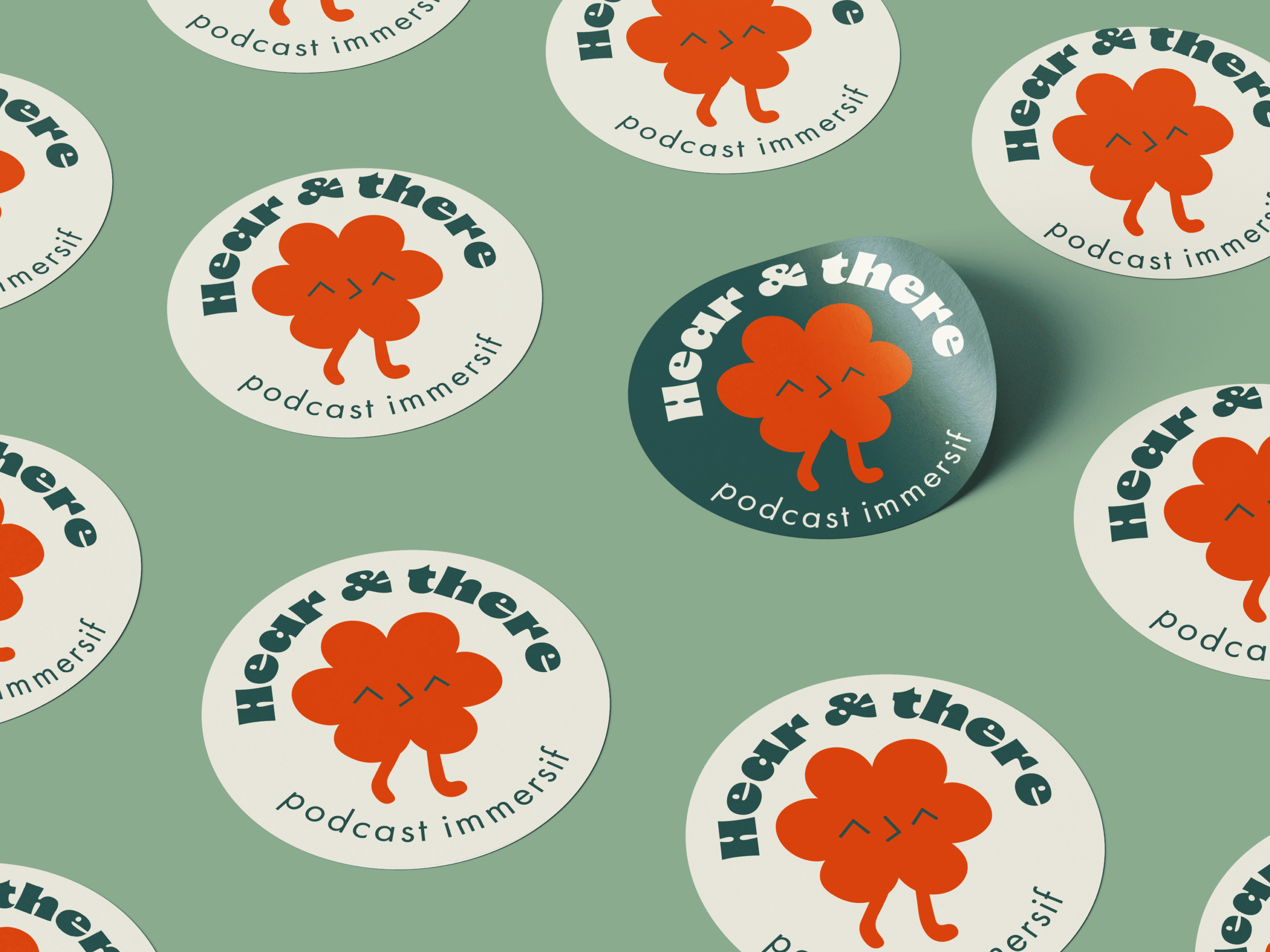 Hear and There — Sticker mockup
